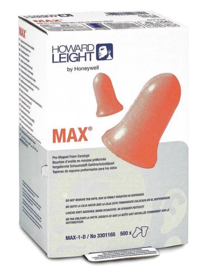 MAXIMUM FOAM EAR PLUG REFILL NRR33 500PR/BX 4BX/CS